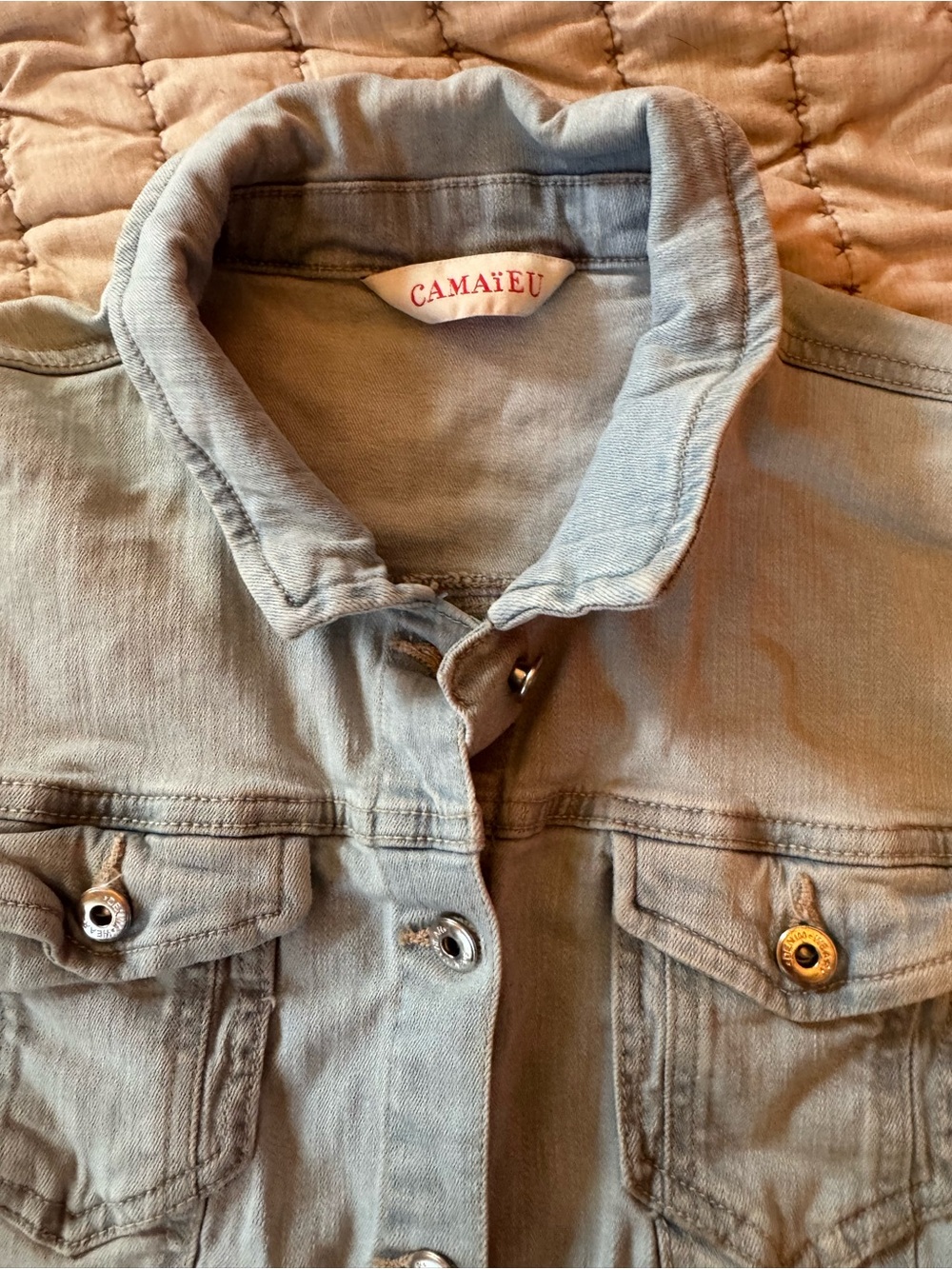 0013 Women's Light Blue Denim Jean Jacket - Classic Casual Layer - Picture 3 of 4